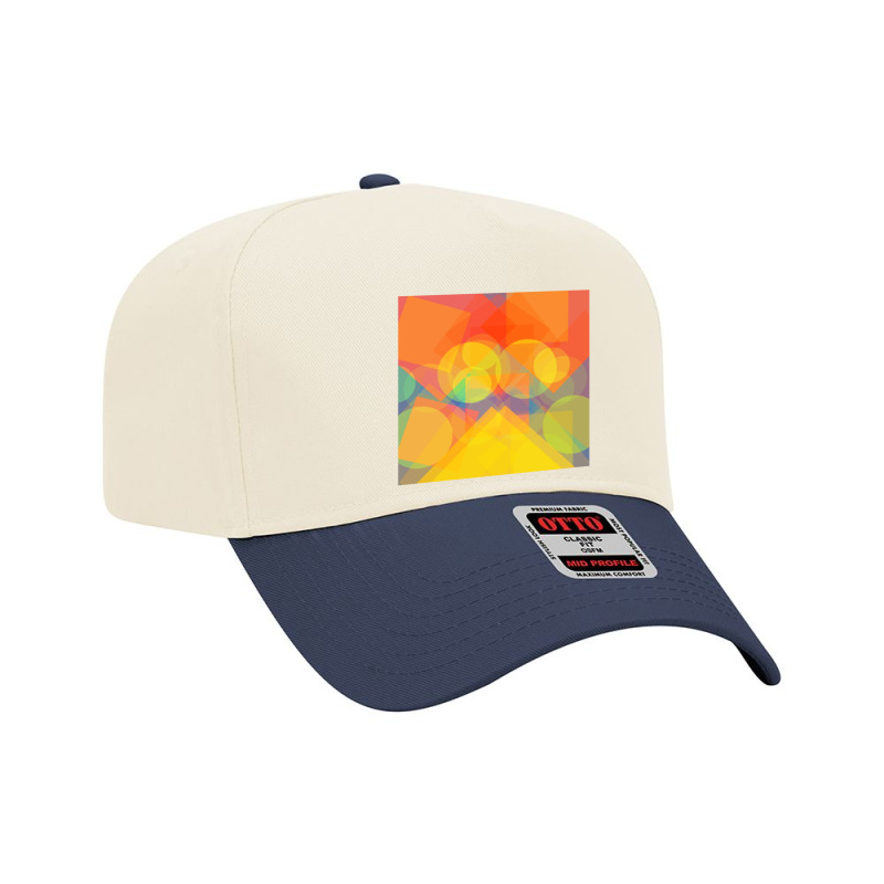 Warm Aesthetic Geometric Abstract Pattern Adjustable Baseball Cap | Artistshot