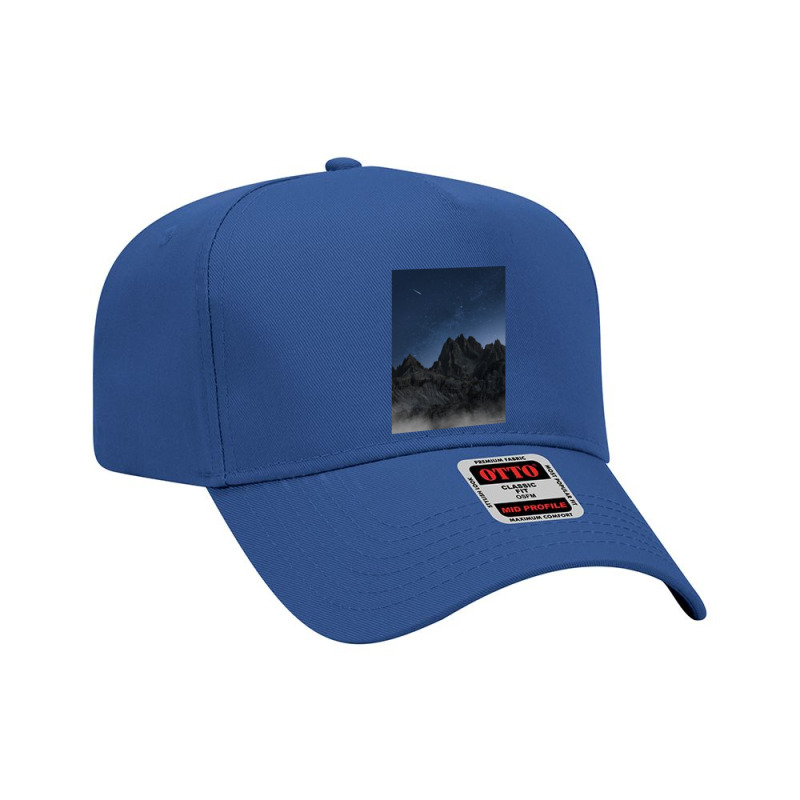 Black Mountain Under Blue Sky Adjustable Baseball Cap by centaureablues | Artistshot