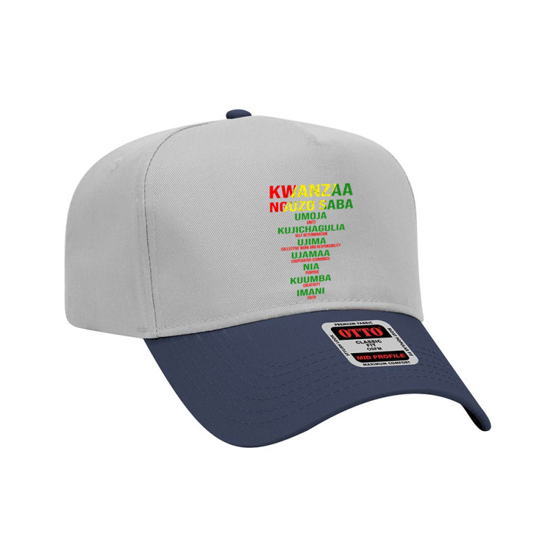 Kwanzaa   Nguzo Saba   The Seven Principles T Shirt Adjustable Baseball Cap by fashionsall | Artistshot