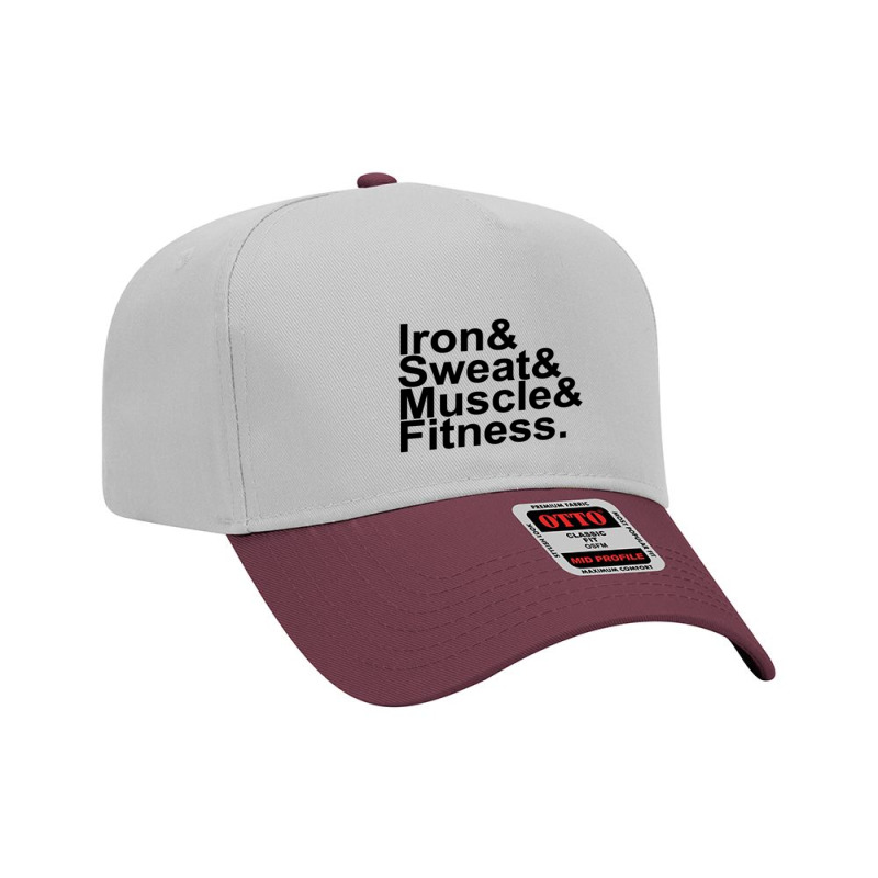 Iron & Sweat & Muscle & Fitness Adjustable Baseball Cap | Artistshot