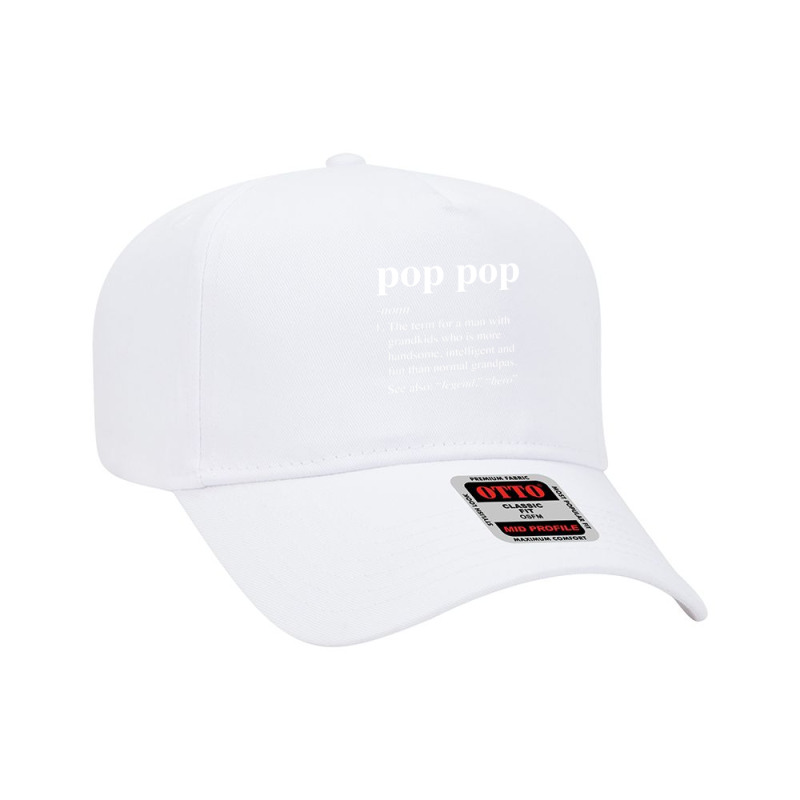 Mens Pop Pop Definition Funny Poppop Dictionary For Men Grandpa T Shir Adjustable Baseball Cap | Artistshot