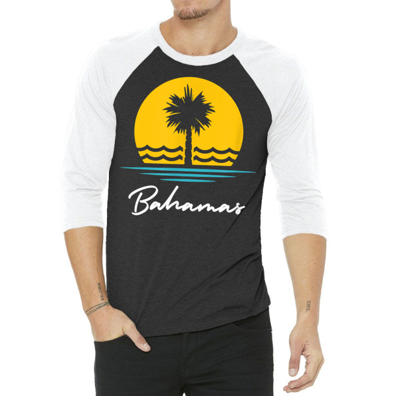 Bahamas Souvenir Summer Travel Holiday Beach Vacation T Shirt 3/4 Sleeve Shirt by nazhirgoodie | Artistshot