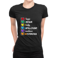 Always Unique Totally Puzzle Autism Awareness Autistic Kids Ladies Fitted T-shirt | Artistshot