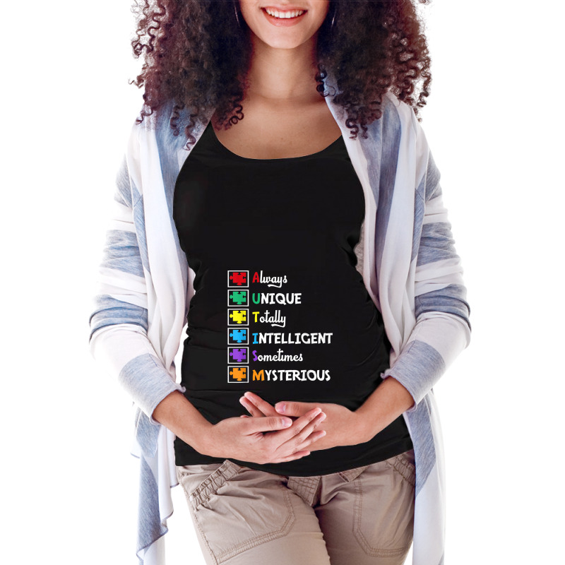 Always Unique Totally Puzzle Autism Awareness Autistic Kids Maternity Scoop Neck T-shirt by Yuh2105 | Artistshot