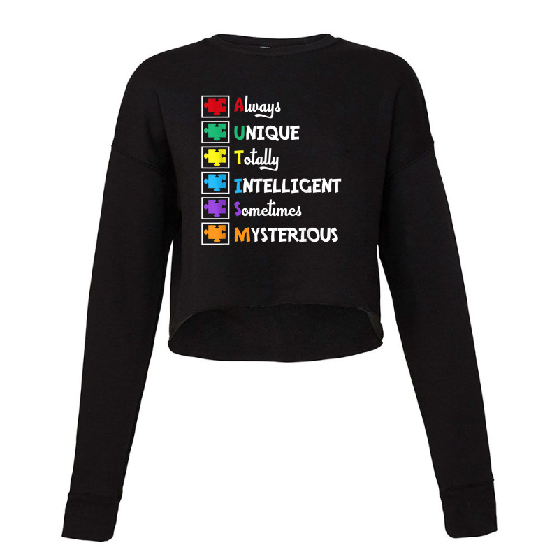 Always Unique Totally Puzzle Autism Awareness Autistic Kids Cropped Sweater by Yuh2105 | Artistshot