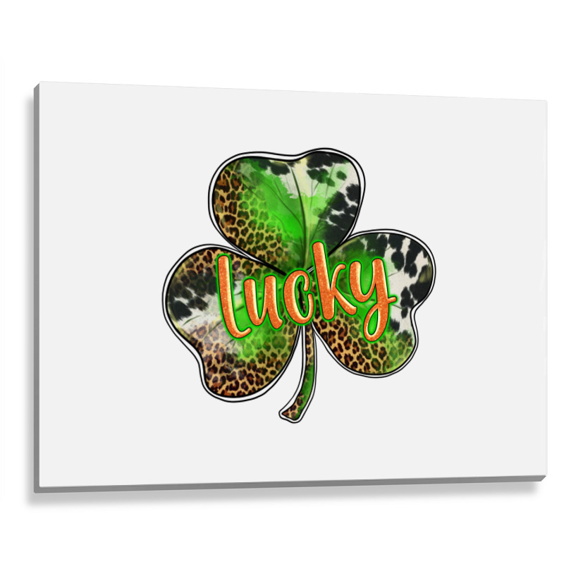 St. Patricks Day Lucky Shamrock Metal Print Horizontal | Artistshot