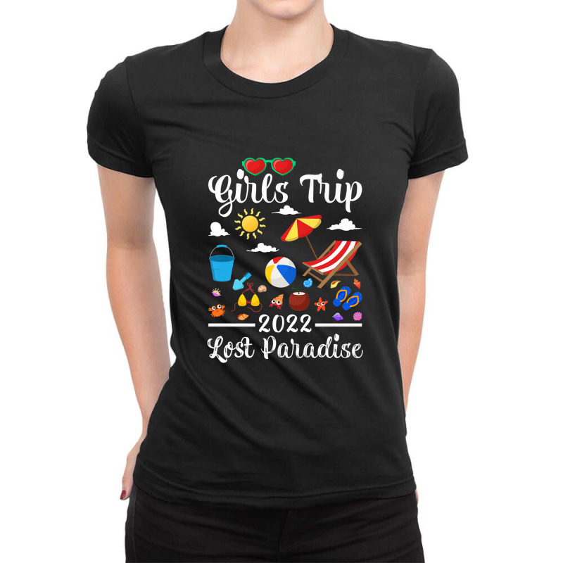 Girls Trip 2022 Summer Vacation Lost Paradise Beach Premium Ladies Fitted T-Shirt by LemonJack | Artistshot