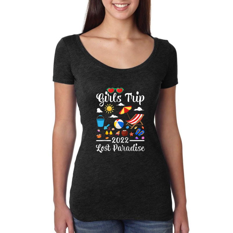 Girls Trip 2022 Summer Vacation Lost Paradise Beach Raglan Baseball Te Women's Triblend Scoop T-shirt by LemonJack | Artistshot