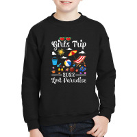 Girls Trip 2022 Summer Vacation Lost Paradise Beach Raglan Baseball Te Youth Sweatshirt | Artistshot