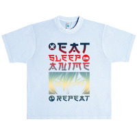 Eat Sleep Anime Repeat Tee Funny Urban Heavy T-shirt | Artistshot