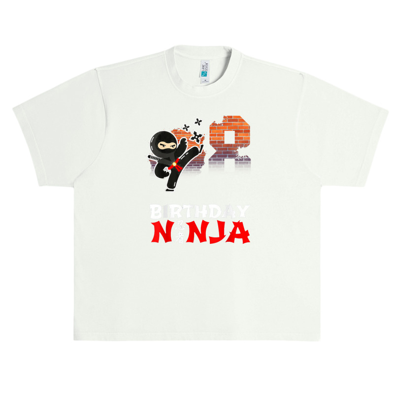 8 Year Old Ninja Birthday Party   Eight Birthday Ninja Party Urban Heavy T-shirt by komporgass | Artistshot