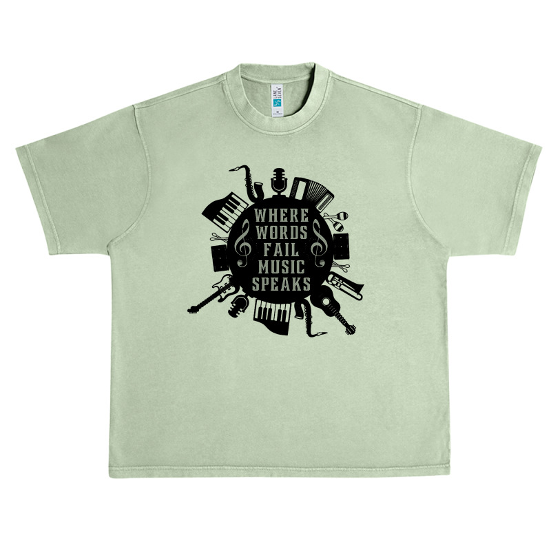 Where Words Fail Music Speaks Urban Heavy T-shirt | Artistshot