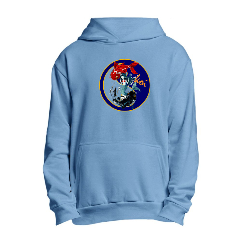 Oriental Beauty Koi & Feng Shui Urban Pullover Hoodie | Artistshot