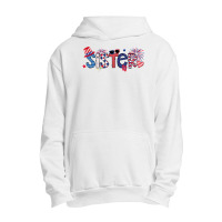 America Sister Flip Flops And Fireworks Sister 4th Of July T Shirt Urban Pullover Hoodie | Artistshot