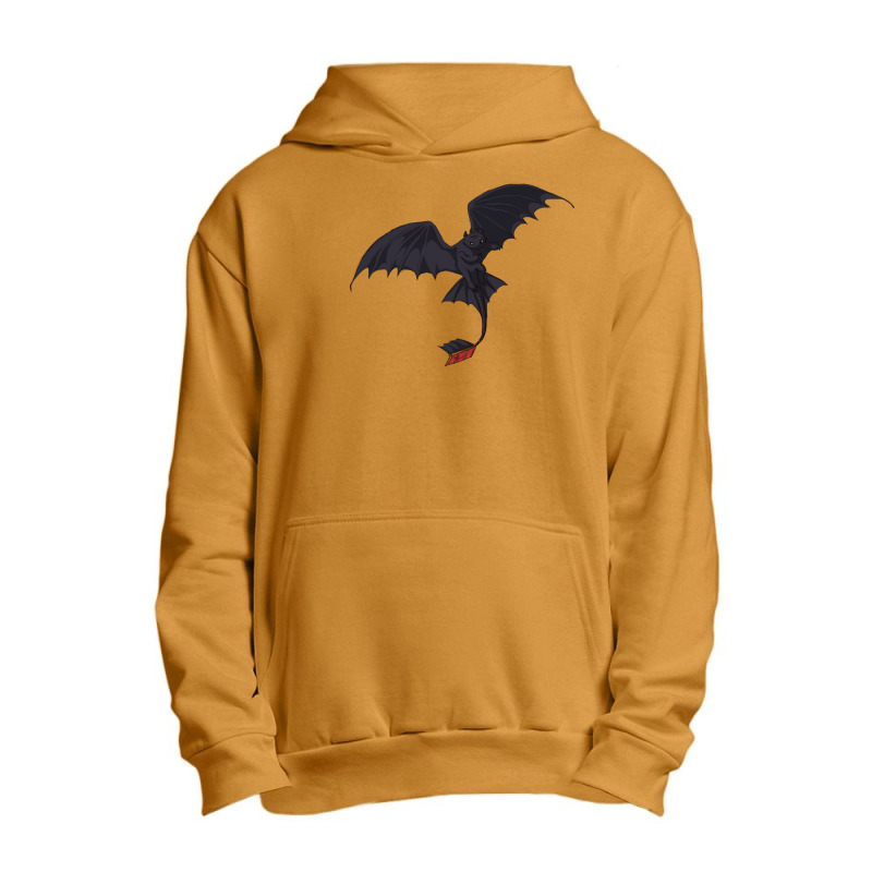 Flying Red Tail Dragon Urban Pullover Hoodie | Artistshot