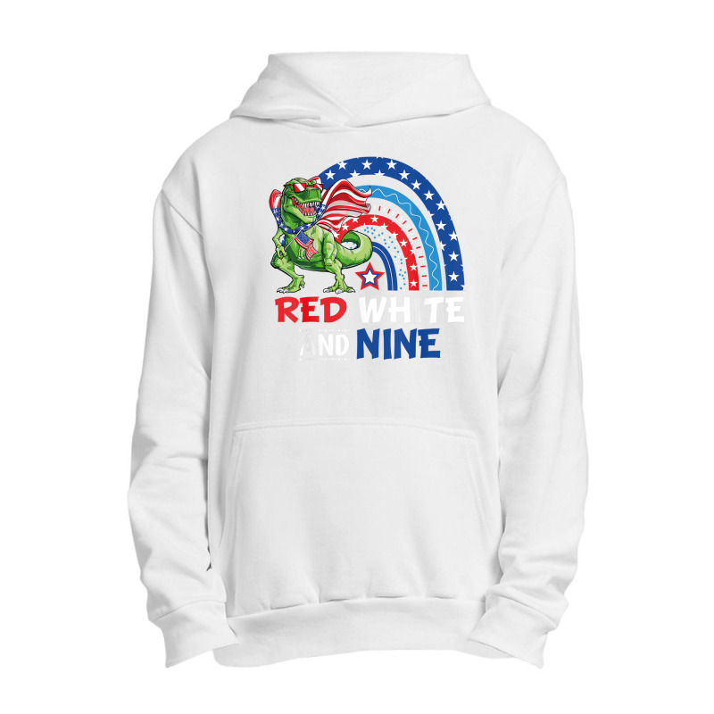 4th July Independence Day American Graphic Plus Size Dinosaur Rainbow Urban Pullover Hoodie | Artistshot