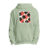 Modern Rose Gold Circles On Charcoal Black 23069070 Urban Pullover Hoodie | Artistshot