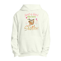 Just A Girl Who Loves Sloths Urban Pullover Hoodie | Artistshot