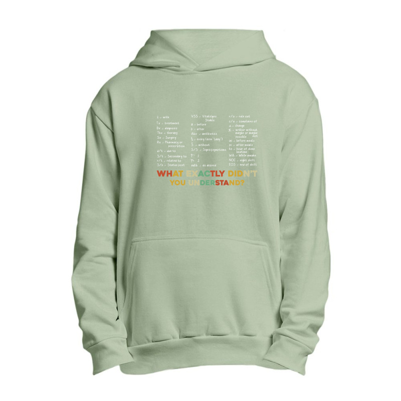 Nurse Shorthand What Exactly Didn't You Understand Nurses T Shirt Urban Pullover Hoodie | Artistshot