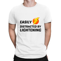 Lightening Easily Distracted T-shirt | Artistshot