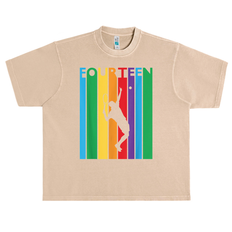 14th Birthday Gift Fourteen Colorful Tennis 14 Year Old T Shirt Urban Heavy T-shirt | Artistshot