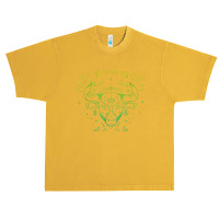 Taurus Zodiac Sign & Astrology Art Hand Drawn Green Taurus Urban Heavy T-shirt | Artistshot