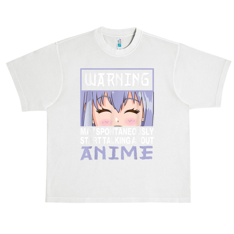 Warning May Spontaneously Start Talking About Anime T Shirt Urban Heavy T-shirt | Artistshot