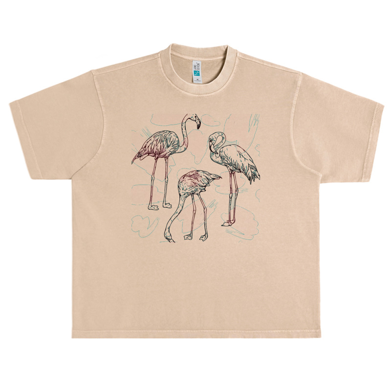 Flamingos T  Shirt Flamingos In Green T  Shirt Urban Heavy T-shirt | Artistshot