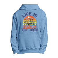 Life Is Better On The Toon Pontoon Boat Boating Vintage T Shirt Urban Pullover Hoodie | Artistshot