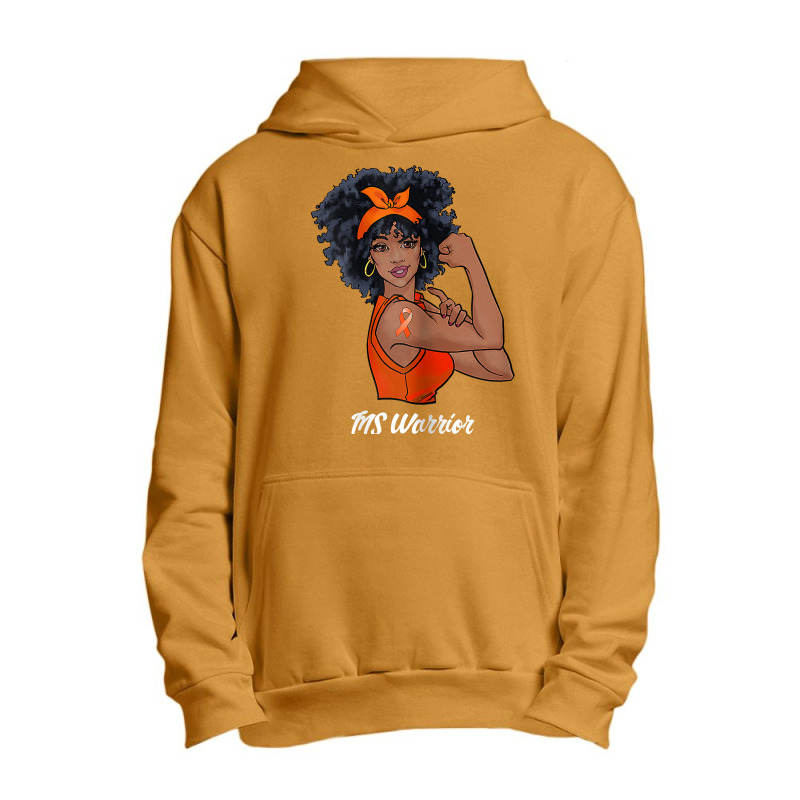 Womens Ms Warrior Fighter Support Multiple Sclerosis Awareness T Shirt Urban Pullover Hoodie | Artistshot