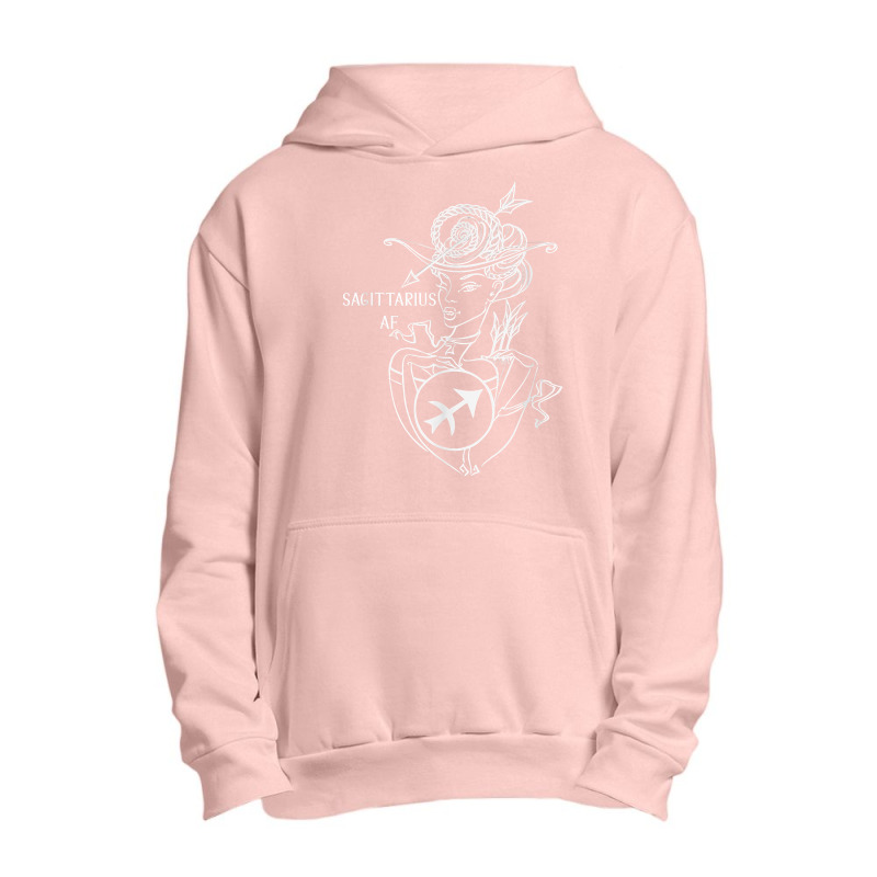 Sagittarius Af Beautiful Archer Woman Zodiac Sign T Shirt Urban Pullover Hoodie | Artistshot