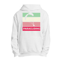 Paragliding Silhouette Sport Activity Vector Graphic Urban Pullover Hoodie | Artistshot