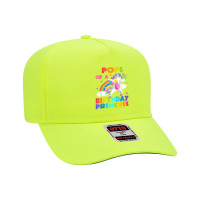 Pops Of The Birthday Princess Unicorn Rainbow Gifts T Shirt Adjustable Baseball Cap | Artistshot