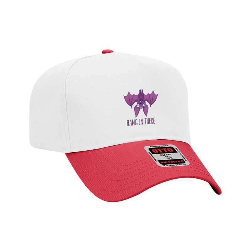 Hang In There Wacky Vampire Bat Adjustable Baseball Cap by nawawi12 | Artistshot