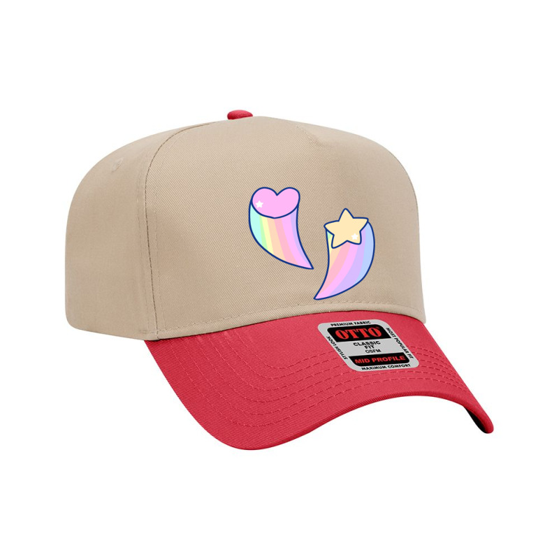 Rainbow Shooting Heart And Star Adjustable Baseball Cap | Artistshot