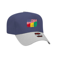 Guinean Roots  Half American Flag  Usa Guinea Flag T Shirt Adjustable Baseball Cap | Artistshot