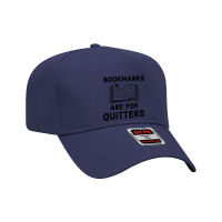 Bookmarks Are For Quitters Funny Book Lover Adjustable Baseball Cap | Artistshot