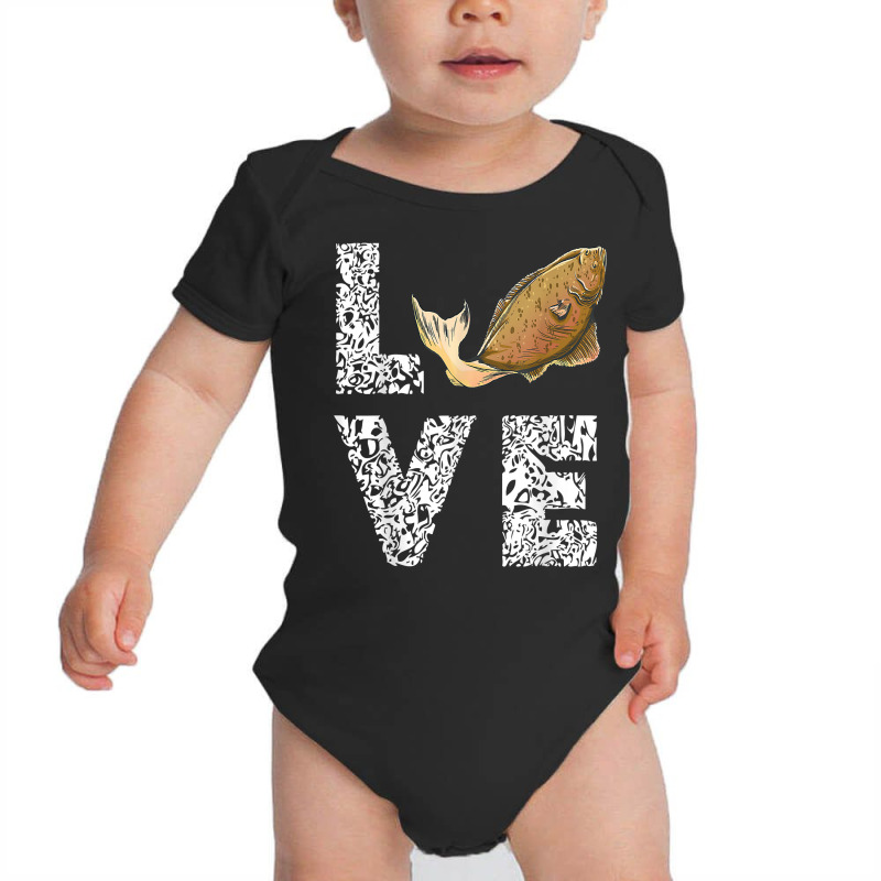 Halibut Love Fisherman Halibut Fish Flounder Fish Fishing T Shirt Baby Bodysuit | Artistshot