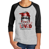 Messy Bun Hair One Loved Registered Nurse Valentine's Day Youth 3/4 Sleeve | Artistshot