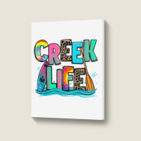 Creek Life Kayaking Portrait Canvas Print | Artistshot