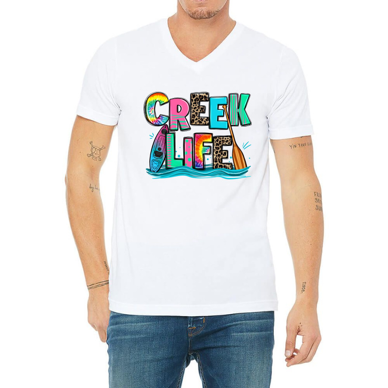 Creek Life Kayaking V-neck Tee | Artistshot