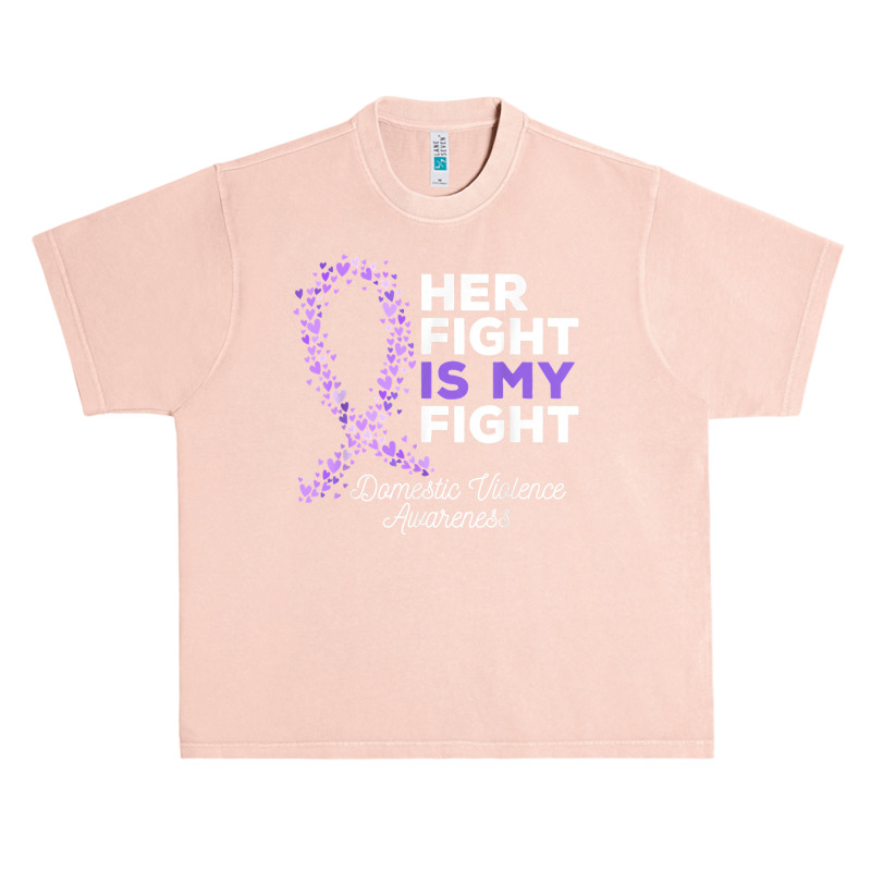 Her Fight Is My Fight   Domestic Violence Awareness Ribbon T Shirt Urban Heavy T-shirt | Artistshot