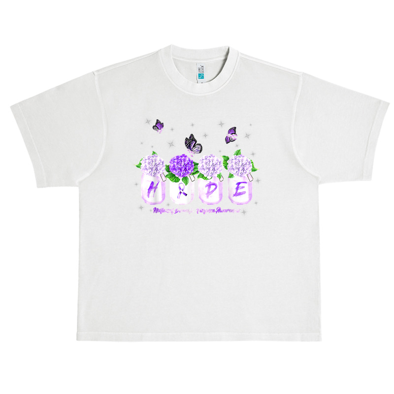 Hope Hydrangea Flower Butterfly Domestic Violence Awareness T Shirt Urban Heavy T-shirt | Artistshot