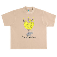 Elephant I'm A Survivor Heart Endometriosis Awareness Gift T Shirt Urban Heavy T-shirt | Artistshot