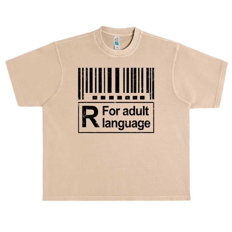 Barcode Sign R For Adult Language Warning Label Sign T Shirt Urban Heavy T-shirt by belewomritans | Artistshot