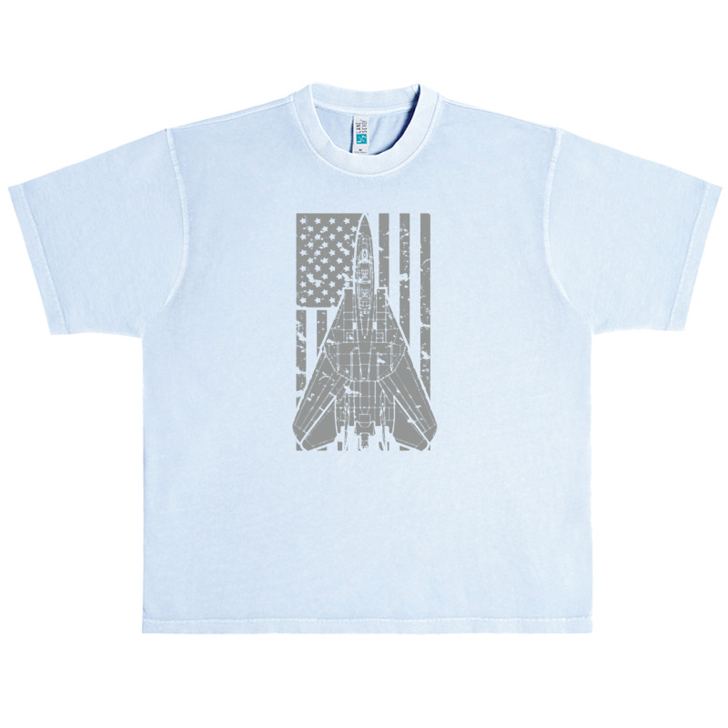 F 14 Tomcat Jet Fighter Vintage American Flag Urban Heavy T-shirt | Artistshot