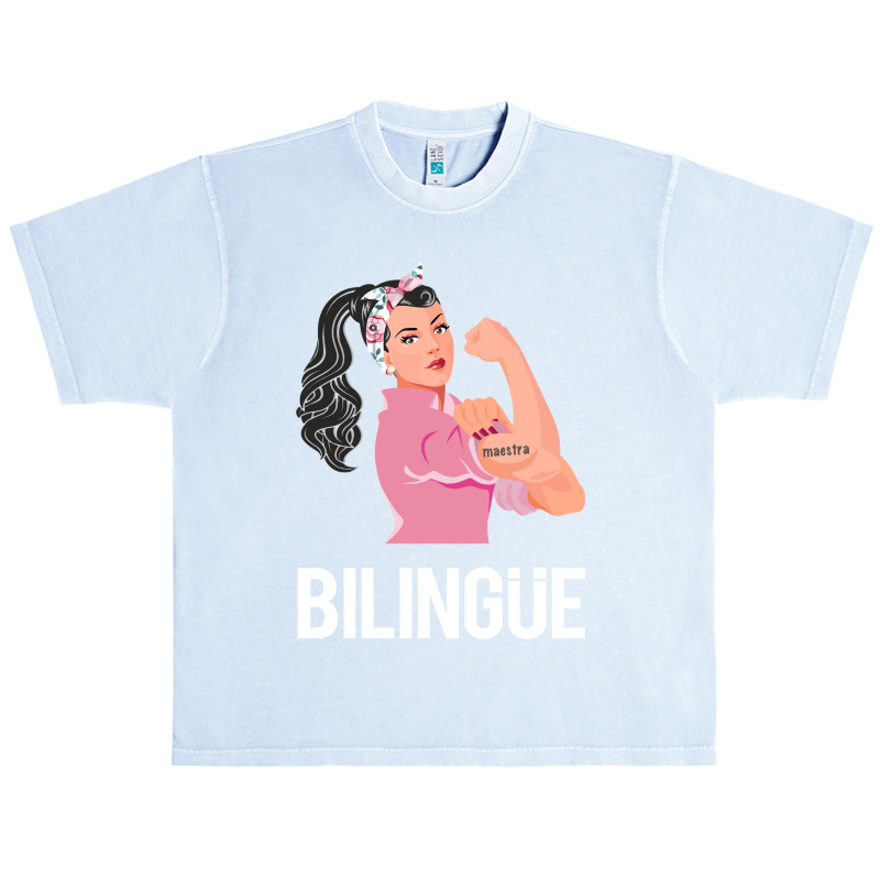 Maestra Bilingue Bilingual Spanish Teacher Long Sleeve T Shirt Urban Heavy T-shirt by HUUY | Artistshot