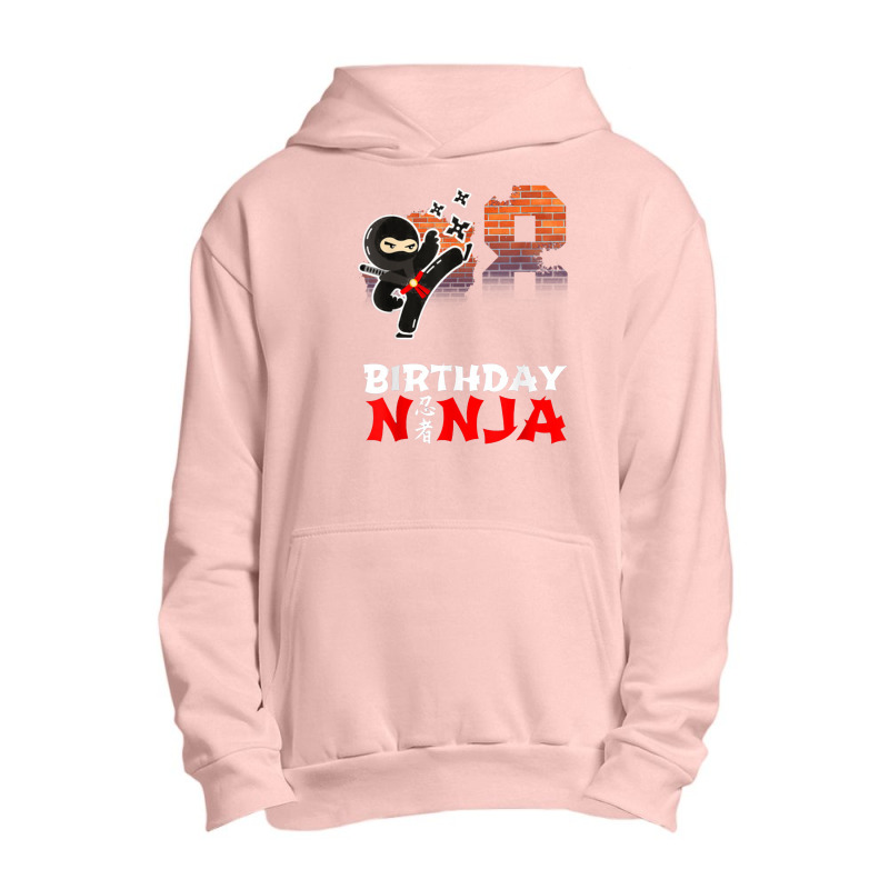 8 Year Old Ninja Birthday Party   Eight Birthday Ninja Party Urban Pullover Hoodie by komporgass | Artistshot