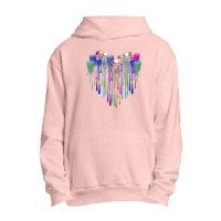 Colorful Heart Skull Dripping Urban Pullover Hoodie | Artistshot