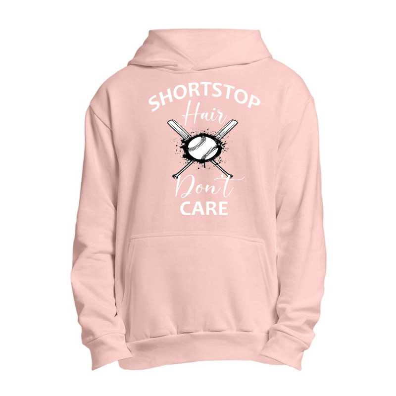 Softball Teen Girls Women Shortstop Hair Dont Care Saying T Shirt Urban Pullover Hoodie | Artistshot